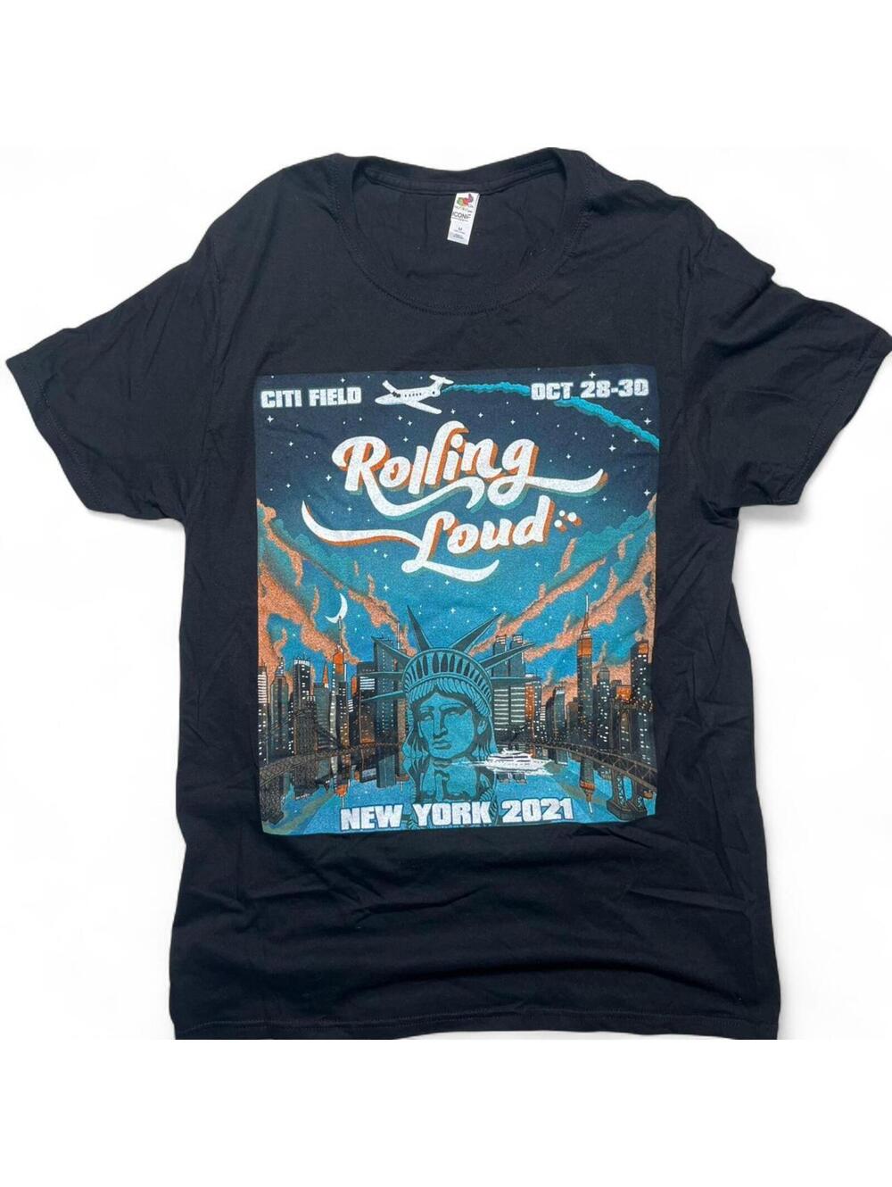 Rolling Loud NYC Rap Festival Graphic Men's M T-Shirt Black Double Sided Hip Hop